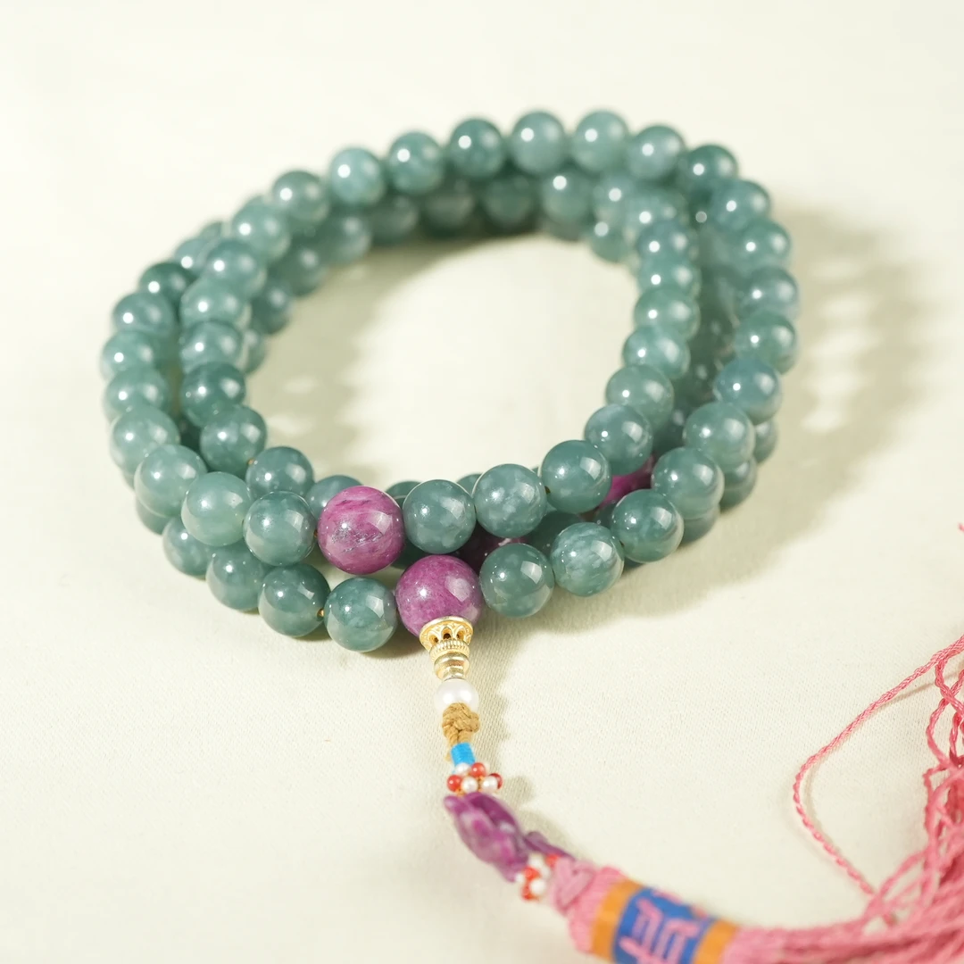 清代老翡翠108子【华豫甄选】DDK250311031