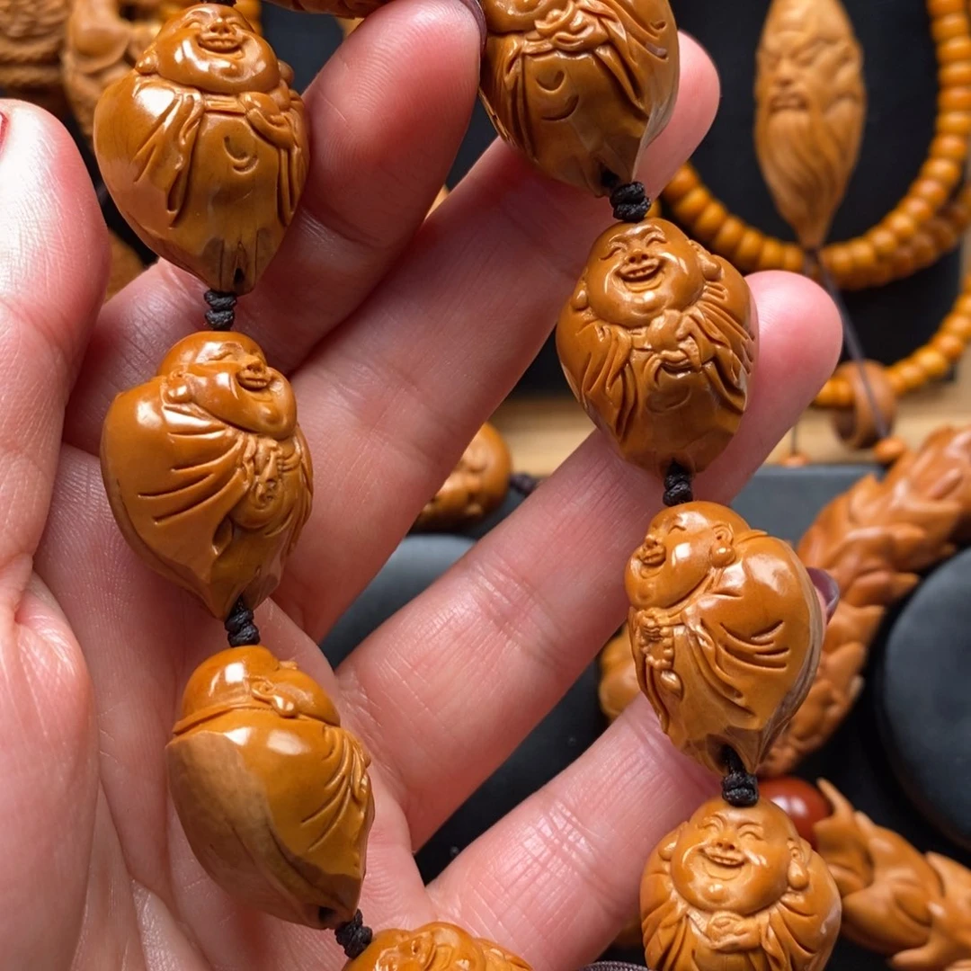 橄榄核手串原皮弥勒