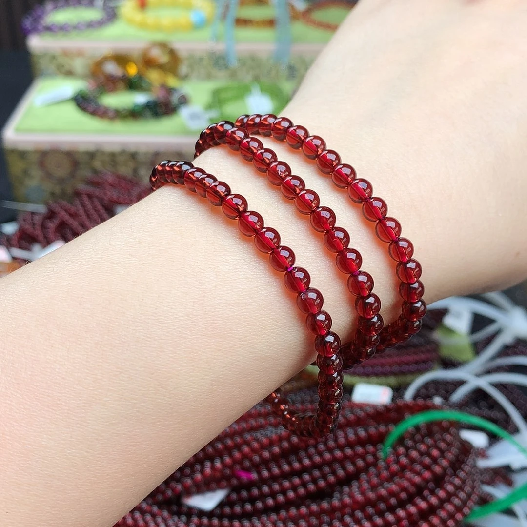 石榴石手串未镶嵌手串4.8