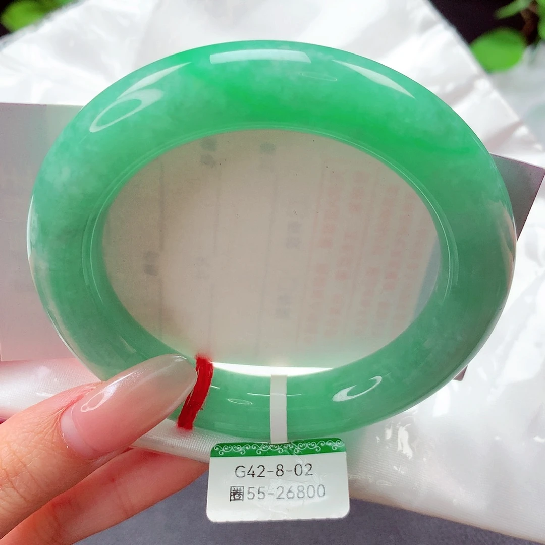 翡翠未镶嵌手镯缅甸天然a货翡翠手镯