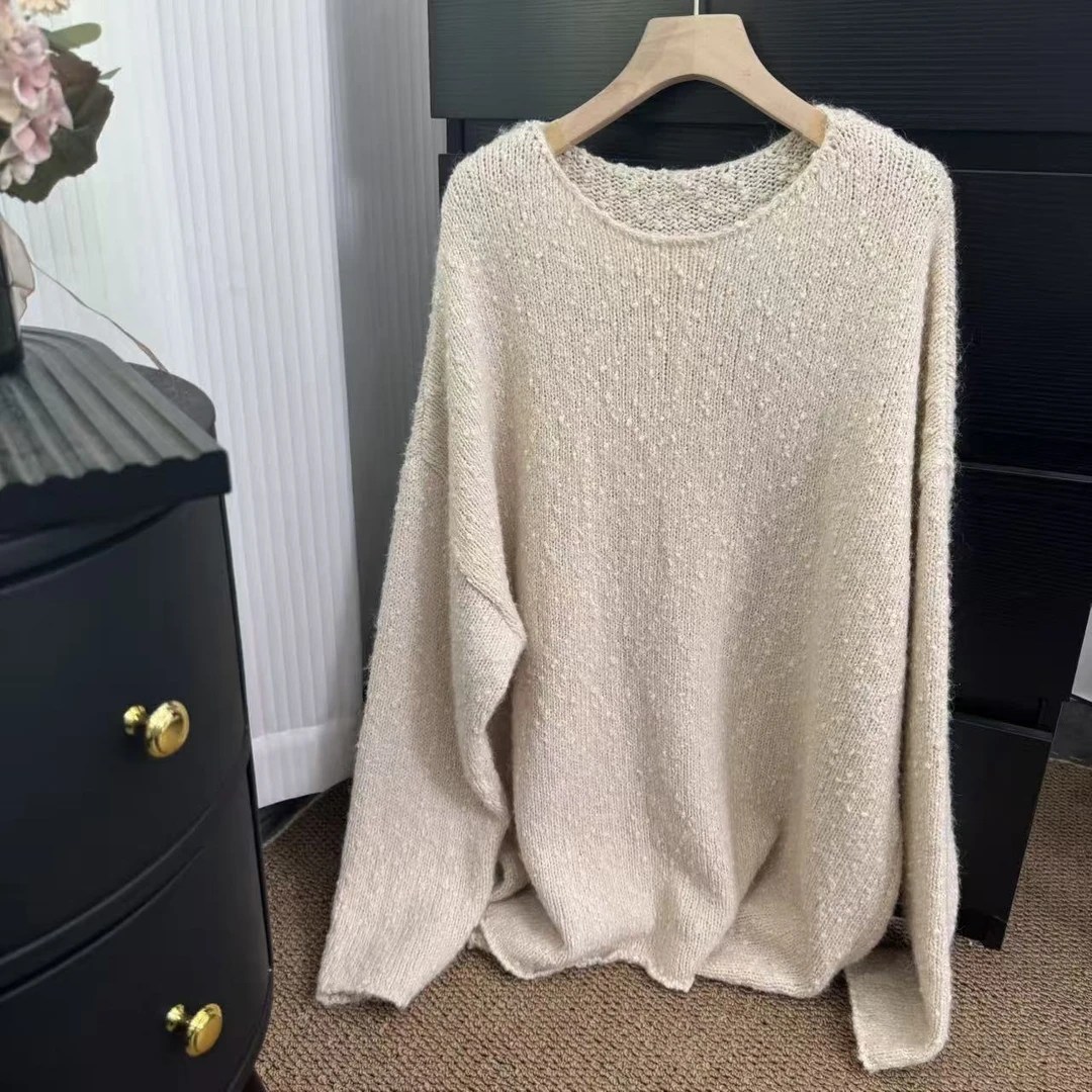 针织毛针织衫女士冬季提花打底衫宽松打底衫休闲