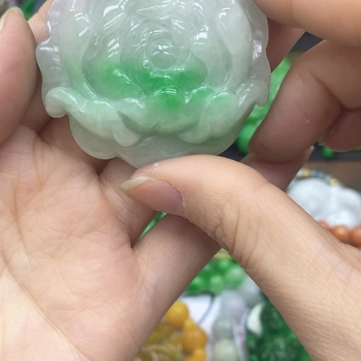 翡翠未镶嵌耳饰项链57