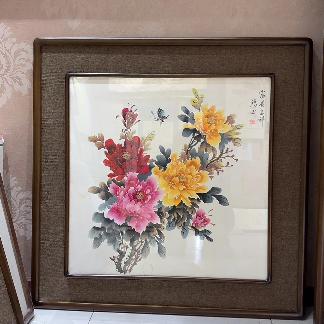 国画真人手绘作品