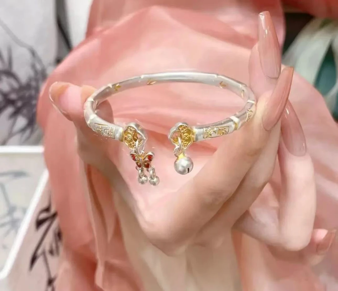 含金工艺品足银手镯开口手镯004