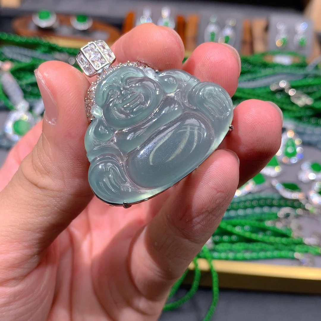 翡翠吊坠(赠链)未镶嵌天然