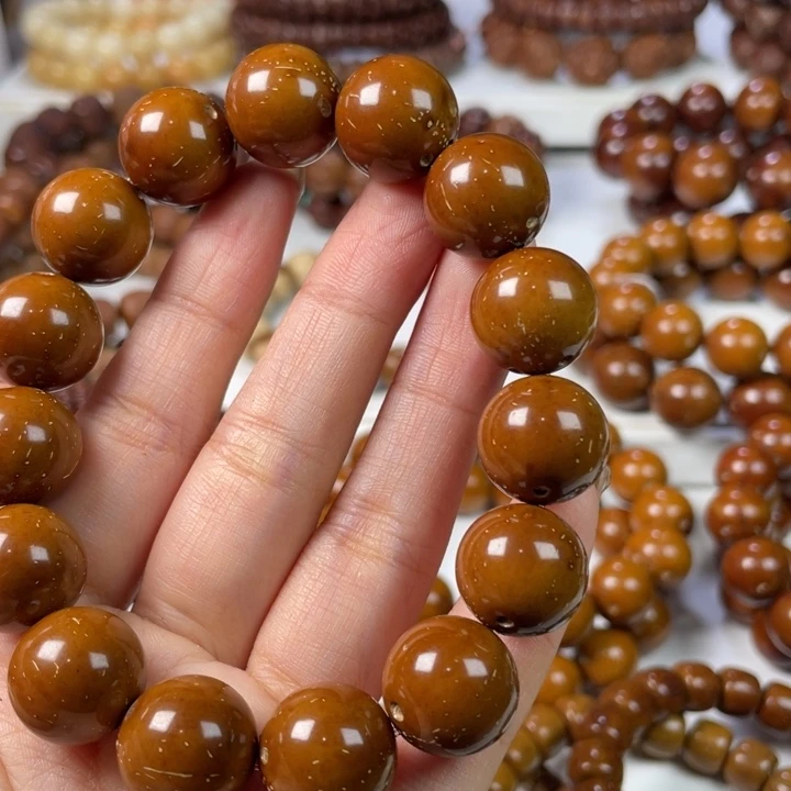 紫金鼠手串15尺寸练手瑕疵款（小黄斑）