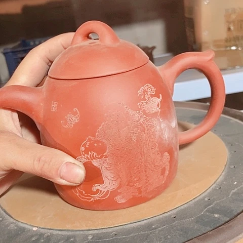 茶杯绿泥宜兴紫砂全手工制作工艺