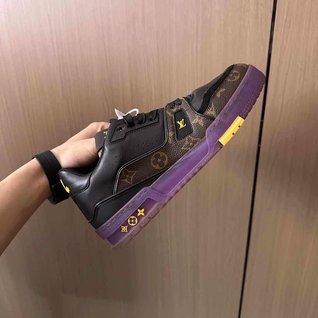 99新 LouisVuitton/路易威登 40.5码/紫金湖人休闲鞋/99新