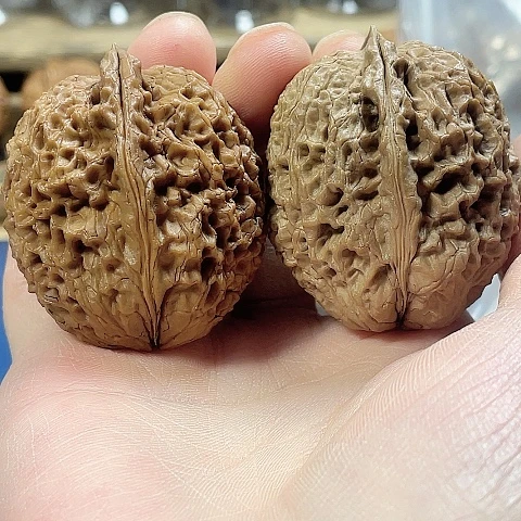 文玩核桃把件铁将军色差带彩41