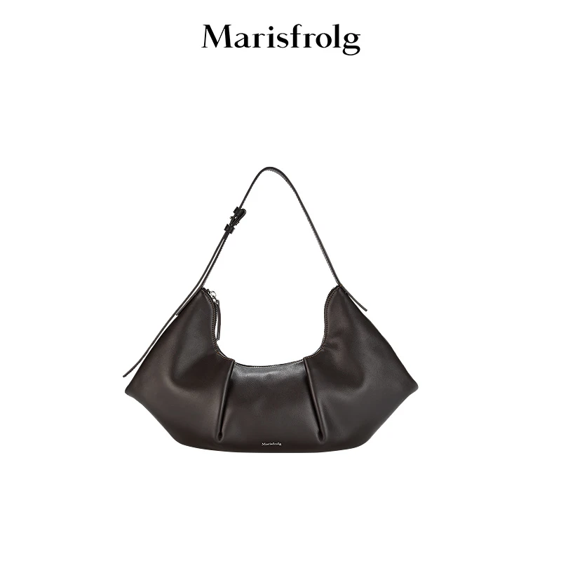 【灵感搭配】Marisfrolg玛丝菲尔可调节包带褶皱设计感饺子包