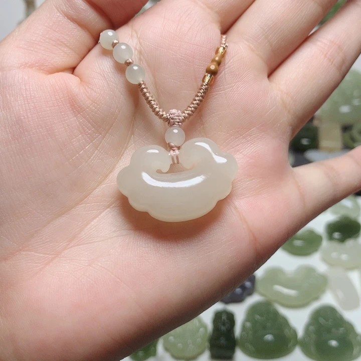 和田玉未镶嵌颈饰味*鸭