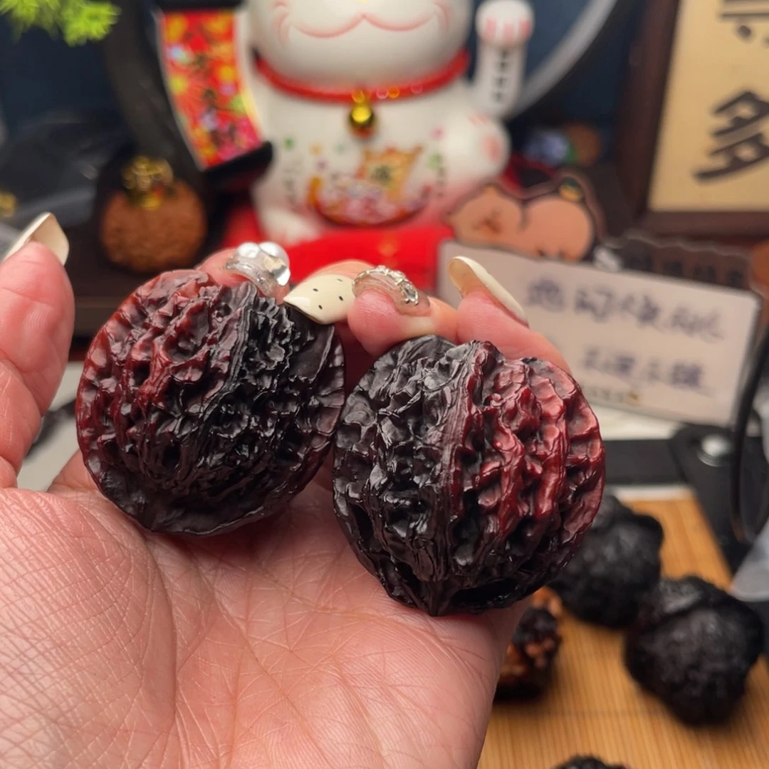 吊坠文玩核桃对彩苹果