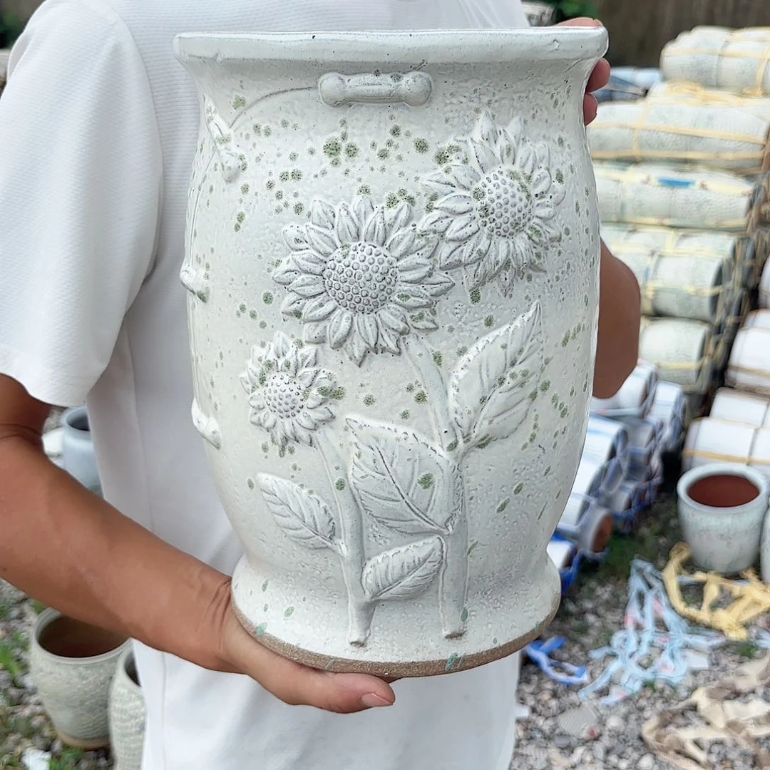 旗袍太阳花一个口径21高度30