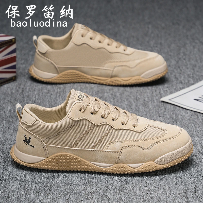 保罗笛纳大码阿甘男鞋2025新款冬季透气网面运动开车休闲板鞋男士