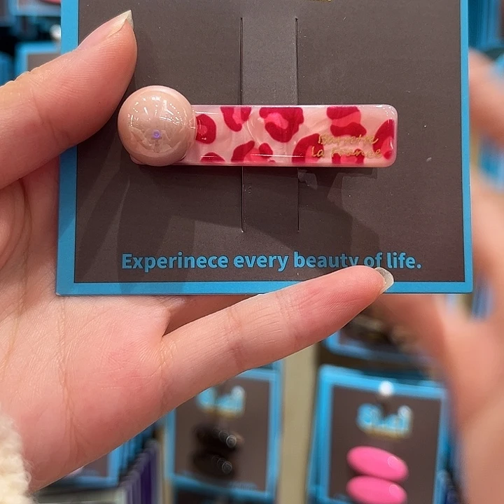 布艺铁合金粉色豹纹小球