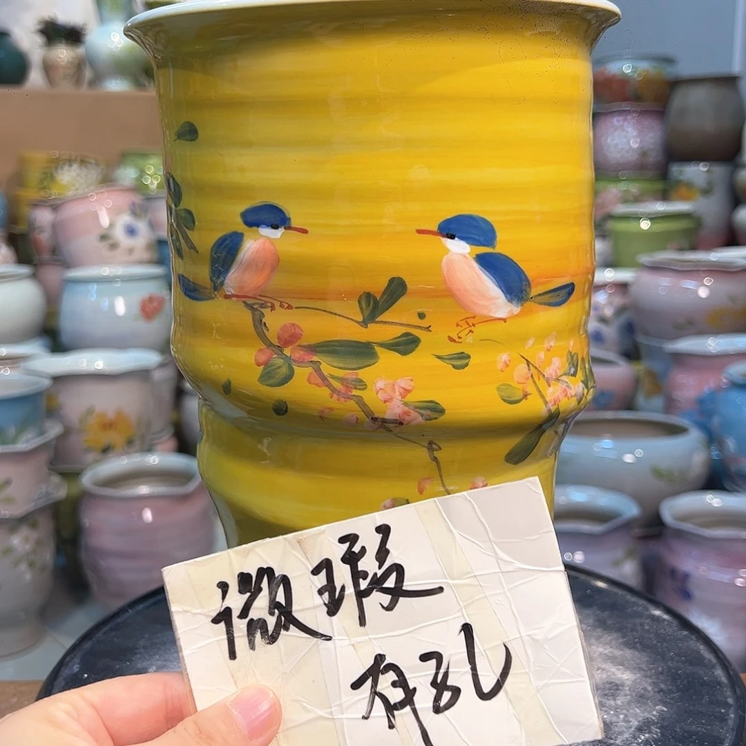 景德镇陶瓷花盆瑕123