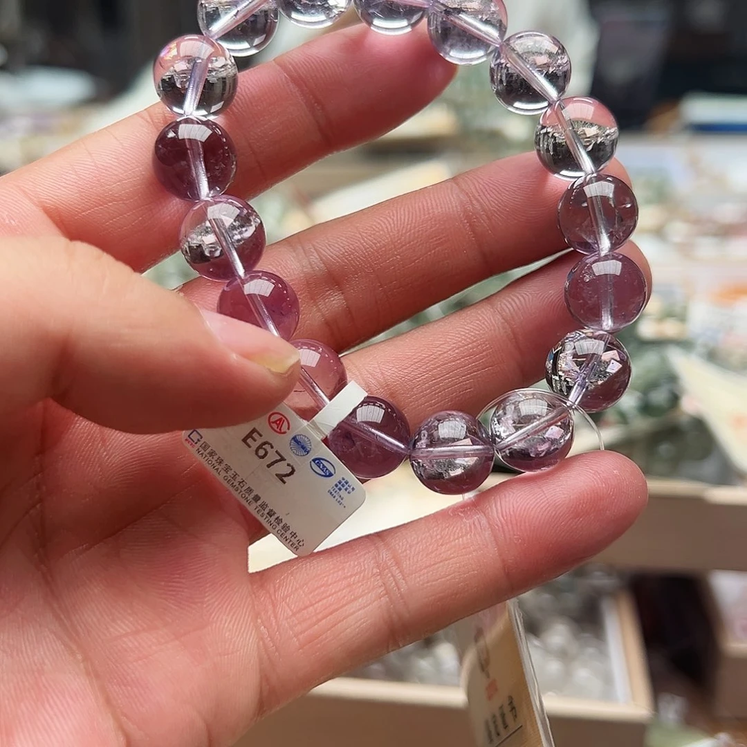 水晶手链未镶嵌波紫12