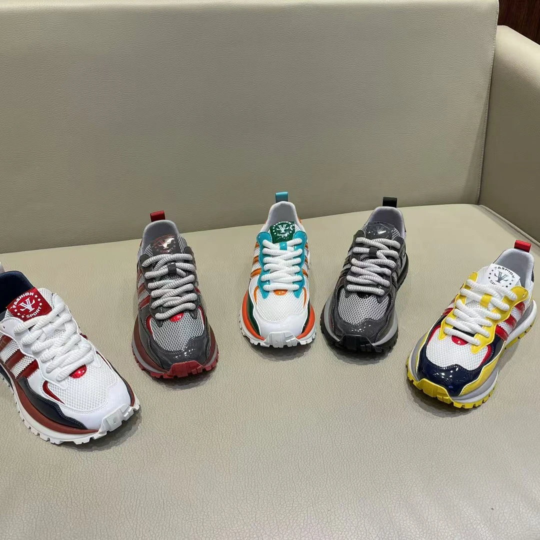 【皮鞋码】夏季新款皮网拼接个性舒适轻便男款潮鞋