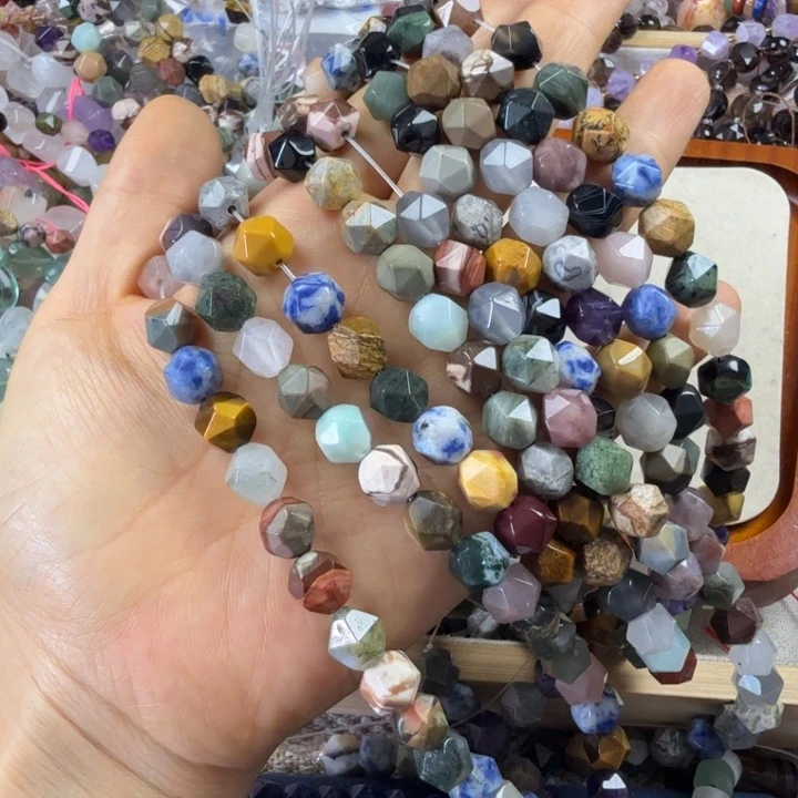 查罗石合金散珠卡10切面混色一条