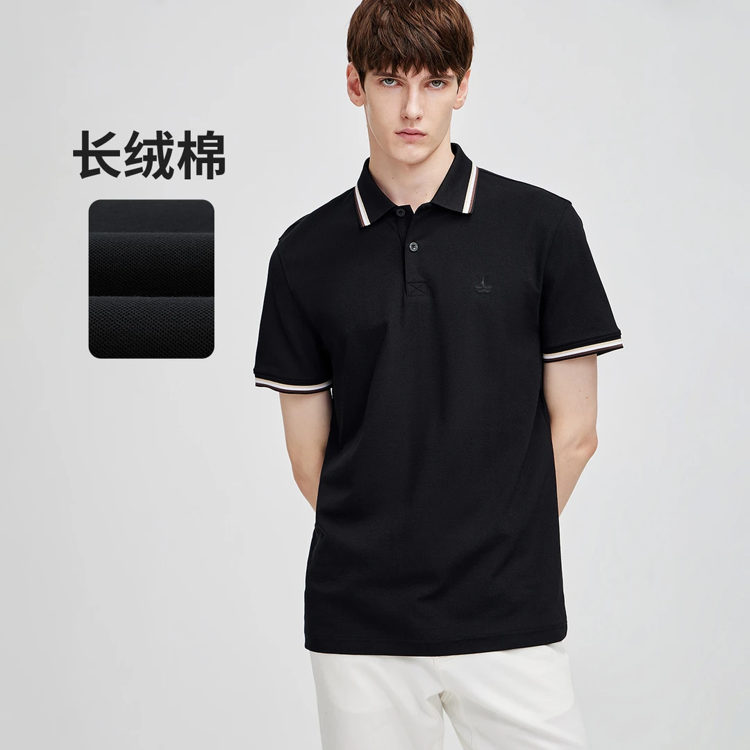 navigare意大利小帆船户外防蚊短袖POLO衫男款商务休闲条纹T恤夏