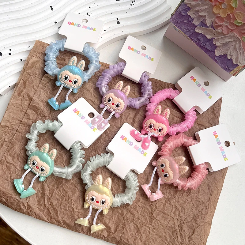 拉布布泡泡玛特可爱趣味发圈头绳头饰甜美少女发绳儿童发饰批发