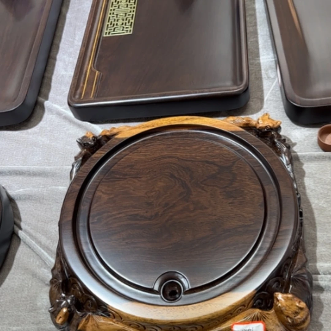 【闪购商品】非洲莫桑比克黑檀木茶盘41-41