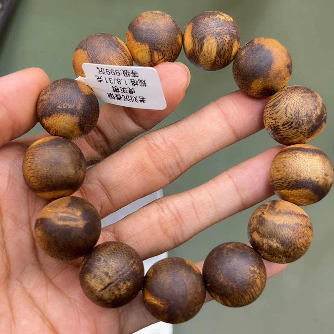 沉香手串虎斑棋卡1.8/31g单圈