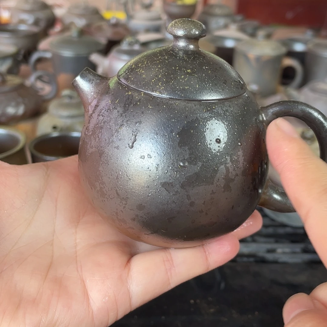 茶壶紫砂金*水坭兴陶龙窑柴烧原矿泥料