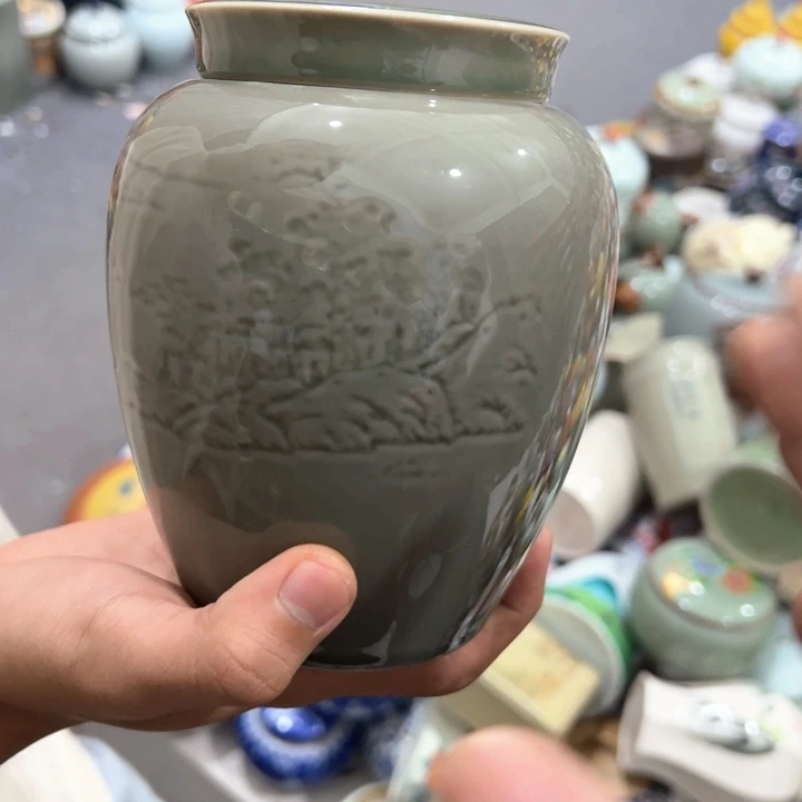 瑕疵福利品陶瓷茶叶罐不影响使用介意勿拍