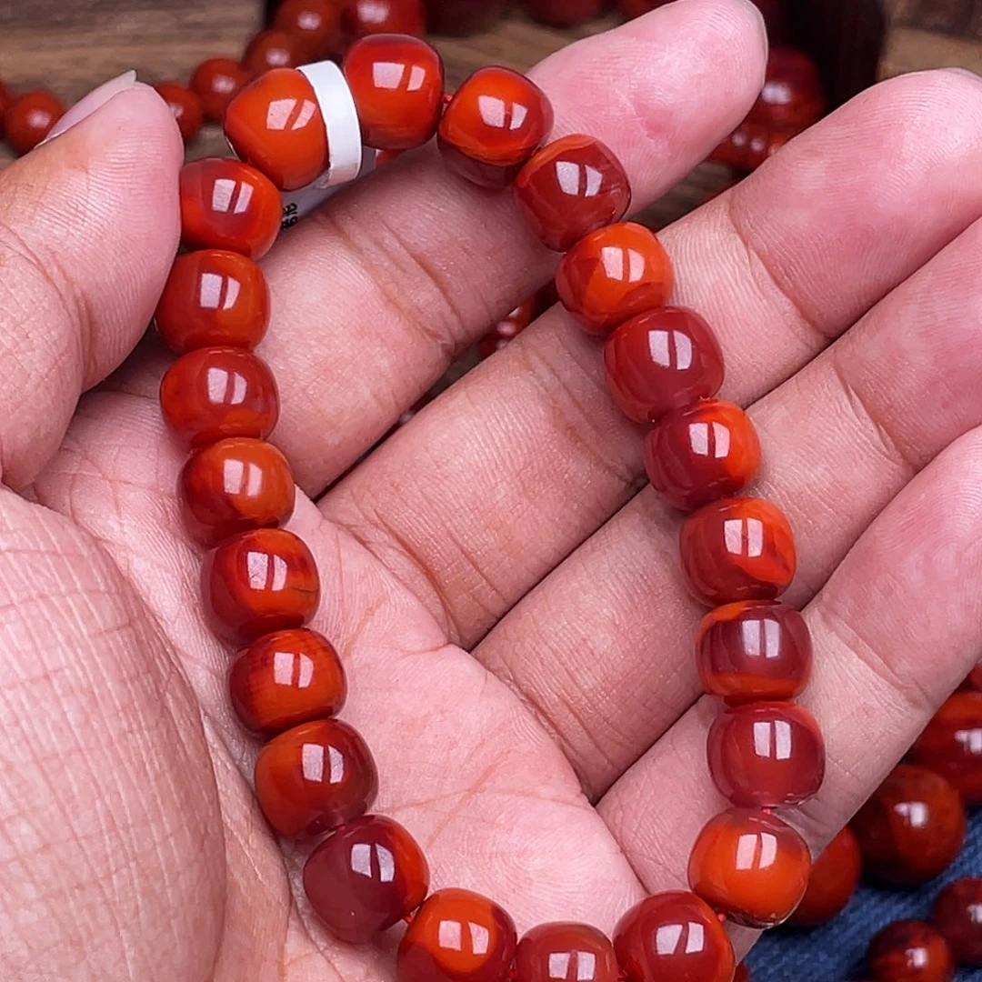 澄****南红玛瑙未镶嵌手链南红瓦西卡10老型原矿