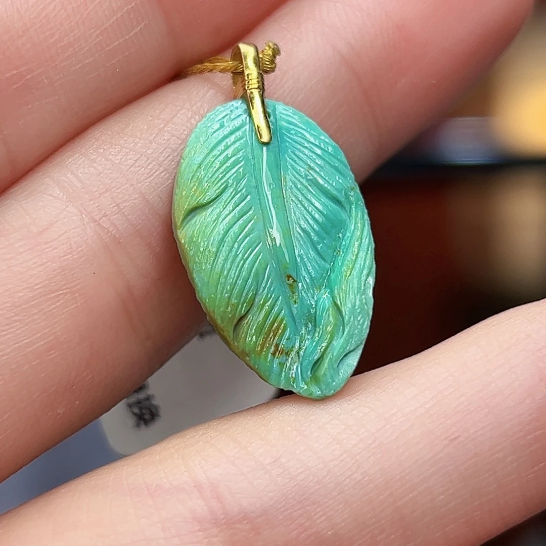 绿松石18K金镶嵌珠宝奇石