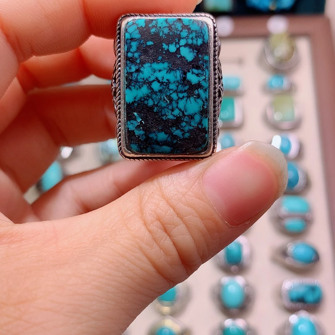 绿松石银S925镶嵌颈饰