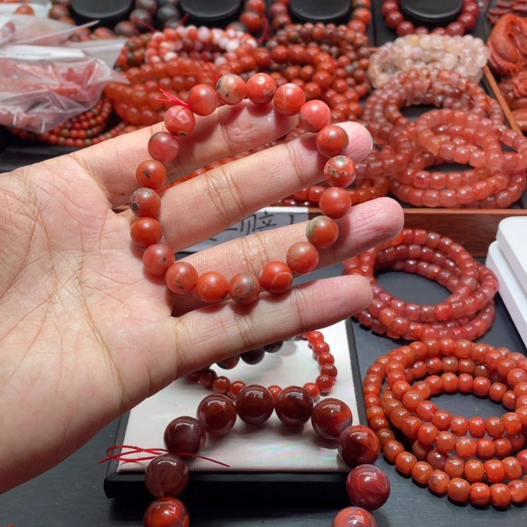 南红玛瑙手链未镶嵌