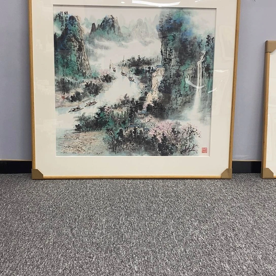 国画黄桂明六尺斗方带框