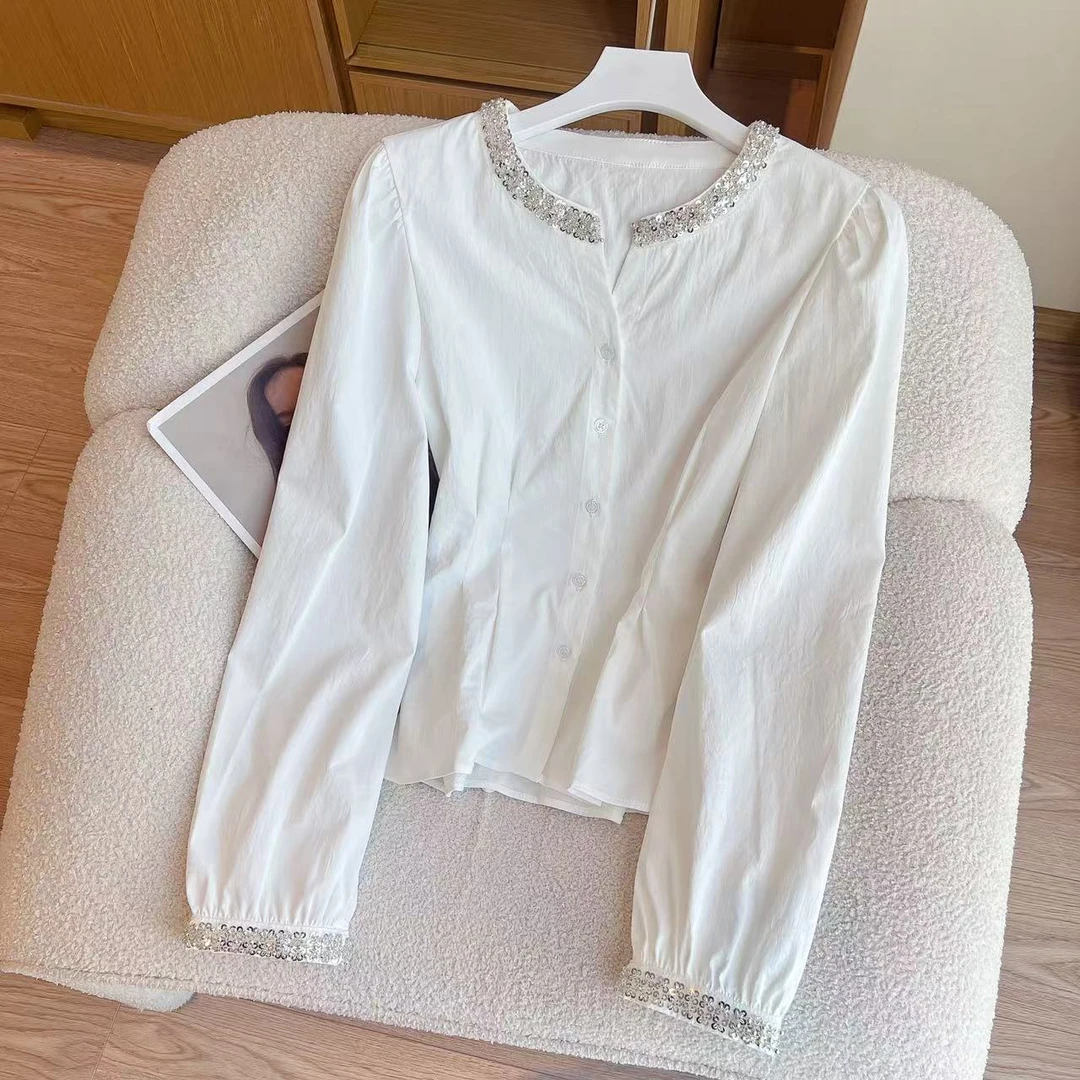 佳佳推荐【早春新款】H821法式收腰显瘦长袖衬衫轻奢名媛气质上衣