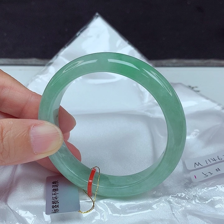 翡翠未镶嵌手镯53圈4634