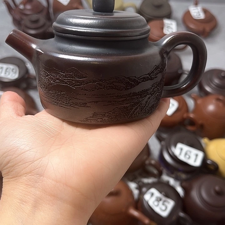 紫砂茶壶紫砂半手