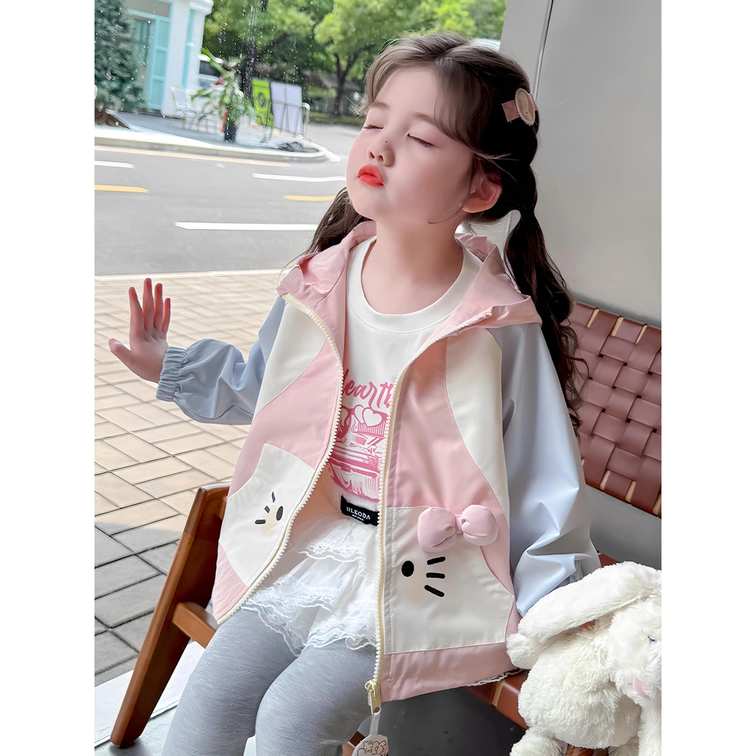 女童秋装外套秋冬款2025新款秋季洋气小童宝宝风衣女孩韩版冲锋衣