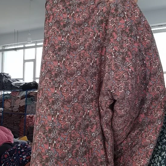 粉色花棉里新款上衣