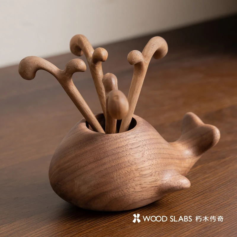 原木鲸鱼可爱储物盒