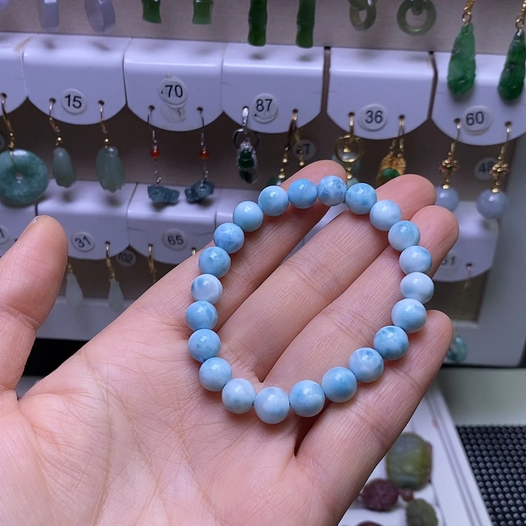 针钠钙石（海纹石）未镶嵌手链