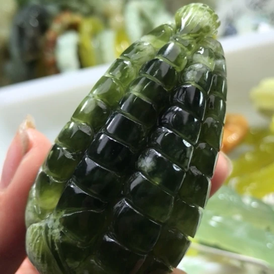 岫玉未镶嵌吊坠手把