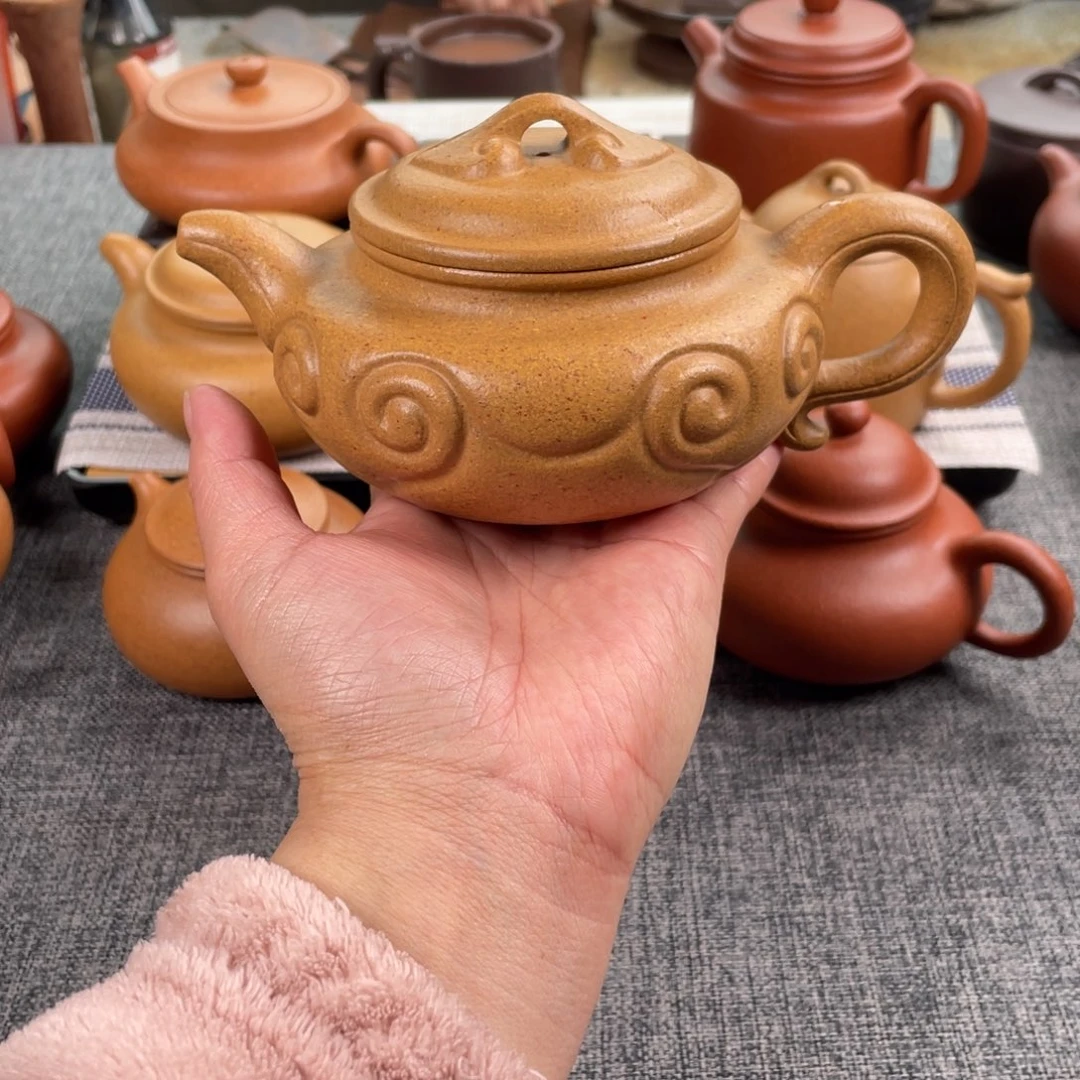 紫砂茶壶黄金段仿古如意全手30目290