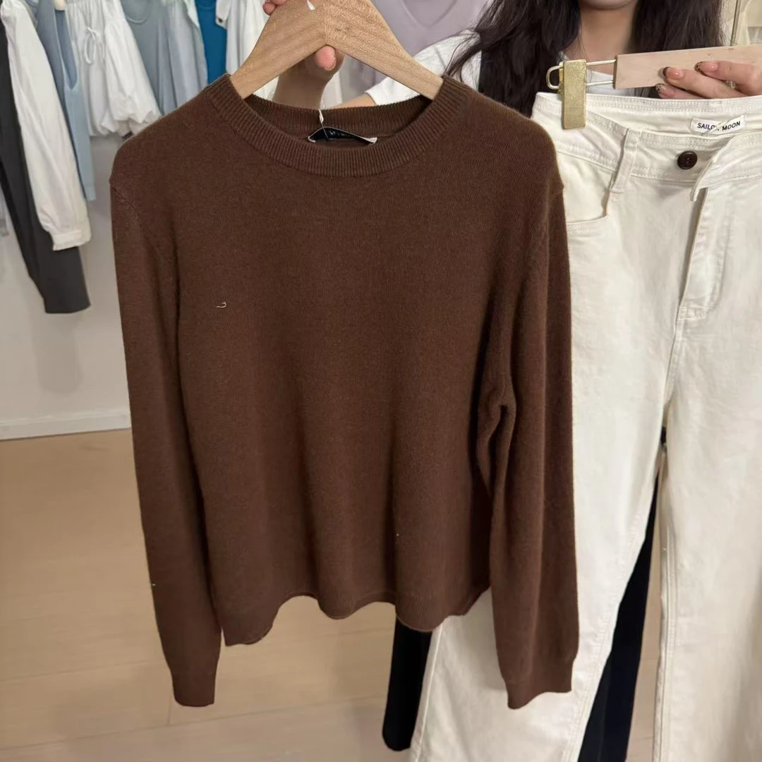 非町@739 简约圆领长袖毛衣