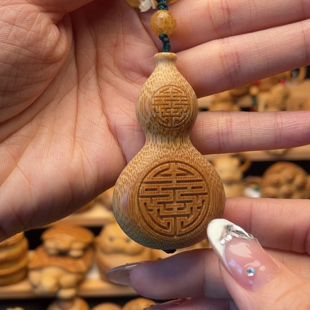 竹雕作品福禄寿葫芦