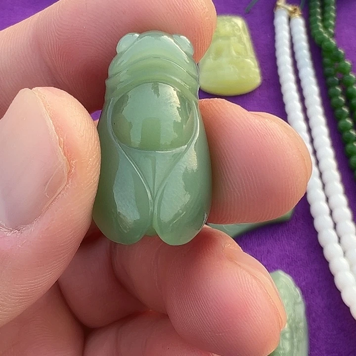 和田玉（碧玉）未镶嵌吊坠(不含链)