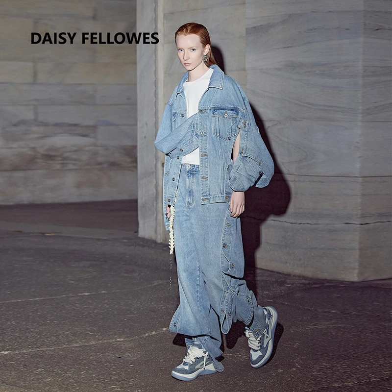 黛西法罗 DAISY FELLOWES 牛仔裤美式复古休闲百搭裤子男女同款