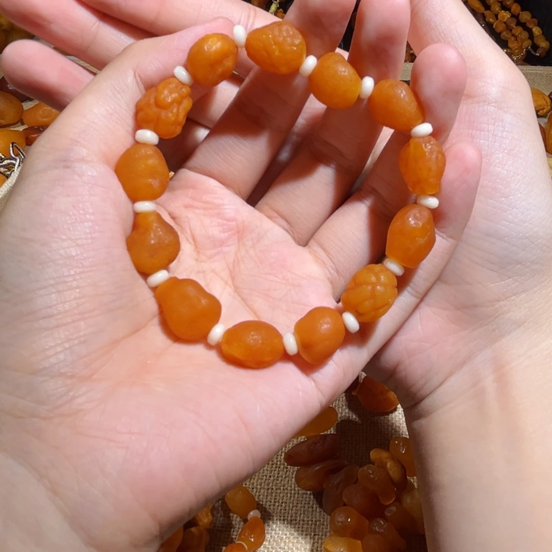 琥珀未镶嵌手链蜜蜡海漂手串