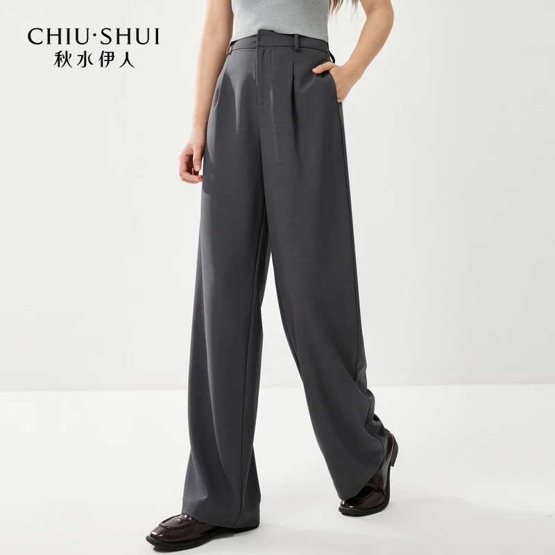 【林一专属】秋水伊人直筒裤2025年春季新款通勤中高腰休闲裤625112