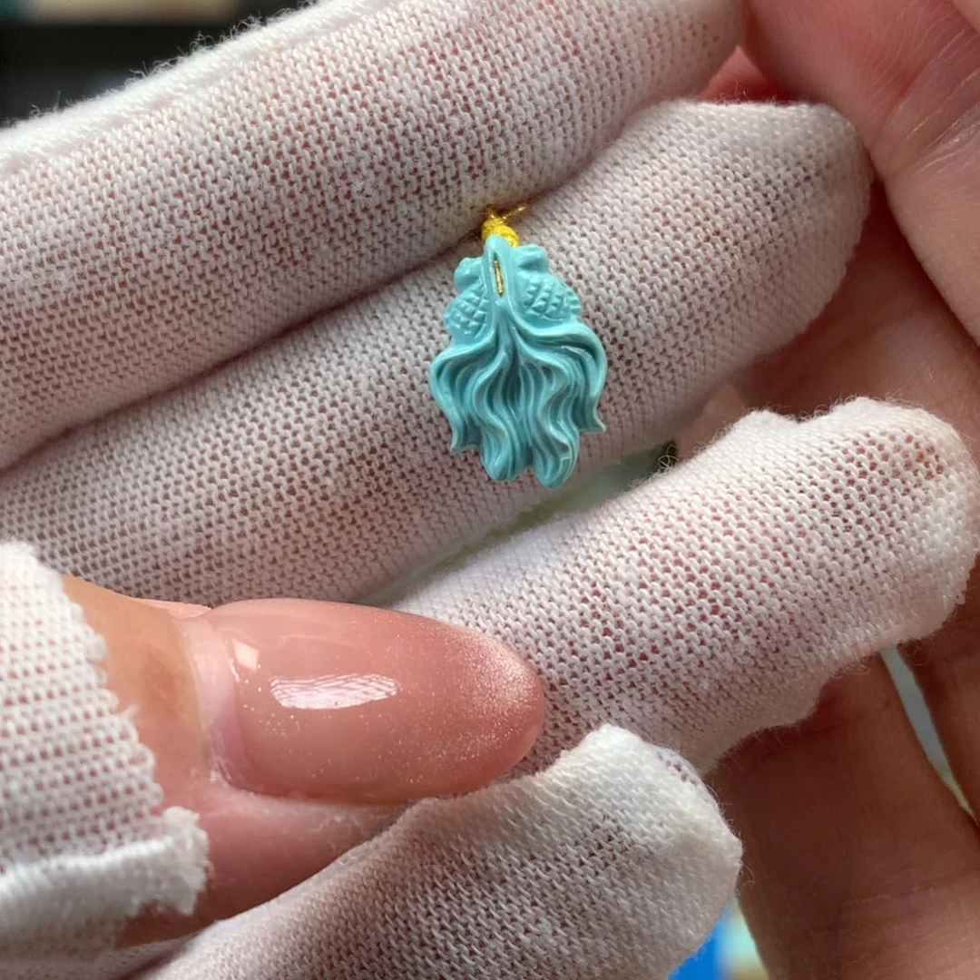 绿松石未镶嵌挂件